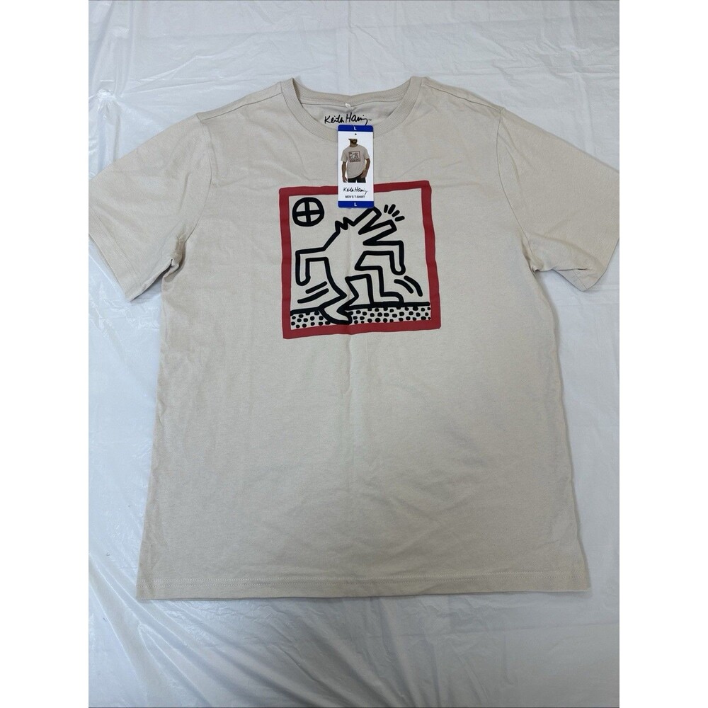 Keith Haring Mens T-Shirt Beige L